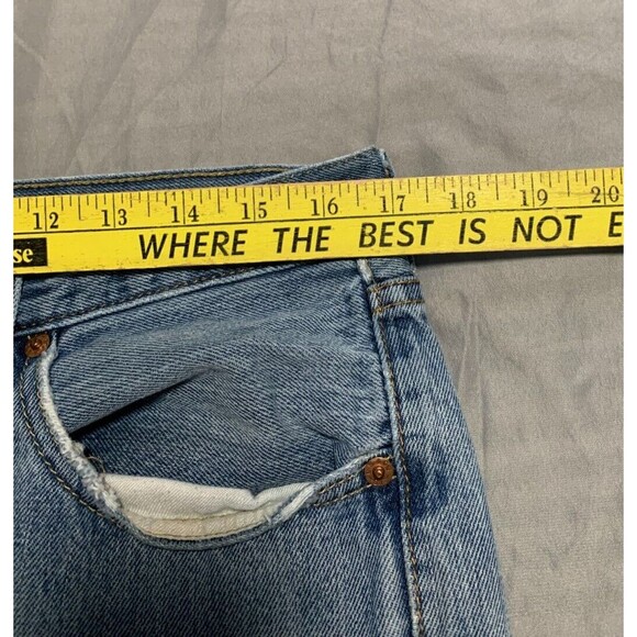 Levis 501xx Mens 34x30 Original Fit Light Wash Blue 100% Cotton Button Fly - Picture 10 of 16